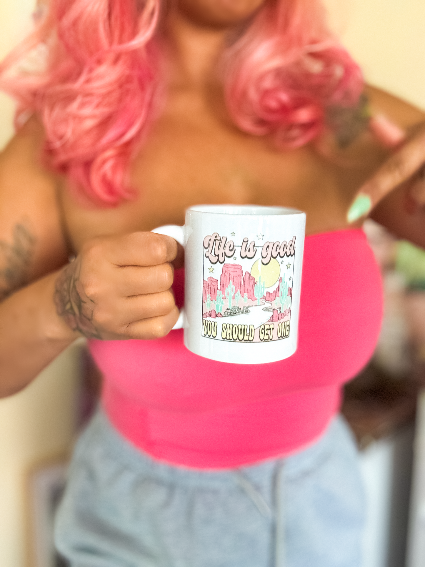Life Is Good 11oz Coffee Beverage Funny Mug