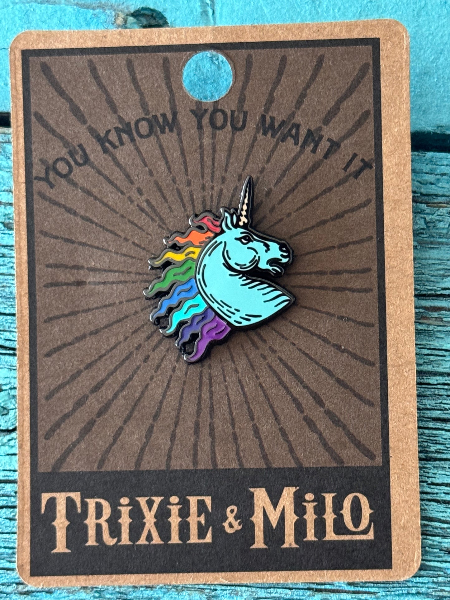 Rainbow Unicorn Pride Pin by Trixie & Milo