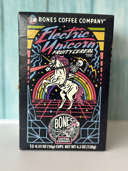 Electric Unicorn Fruity Cereal K Cups by Bones Coffee