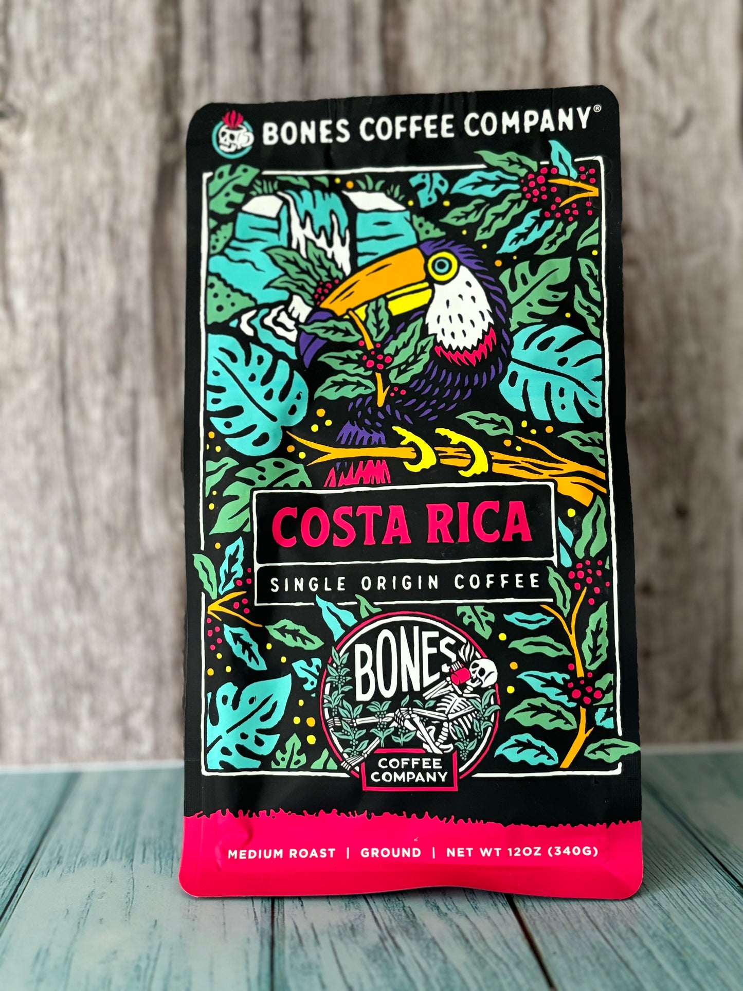 Costa Rica Single Origin Cocoa Ground Coffee by Bones Coffee