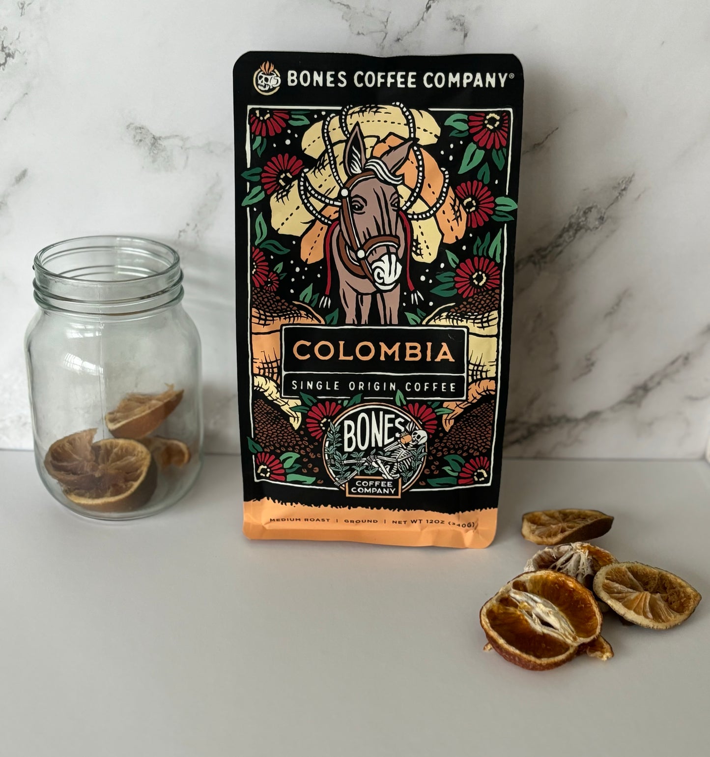 Columbia Single Origin Vanilla Almond Ground Coffee by Bones Coffee