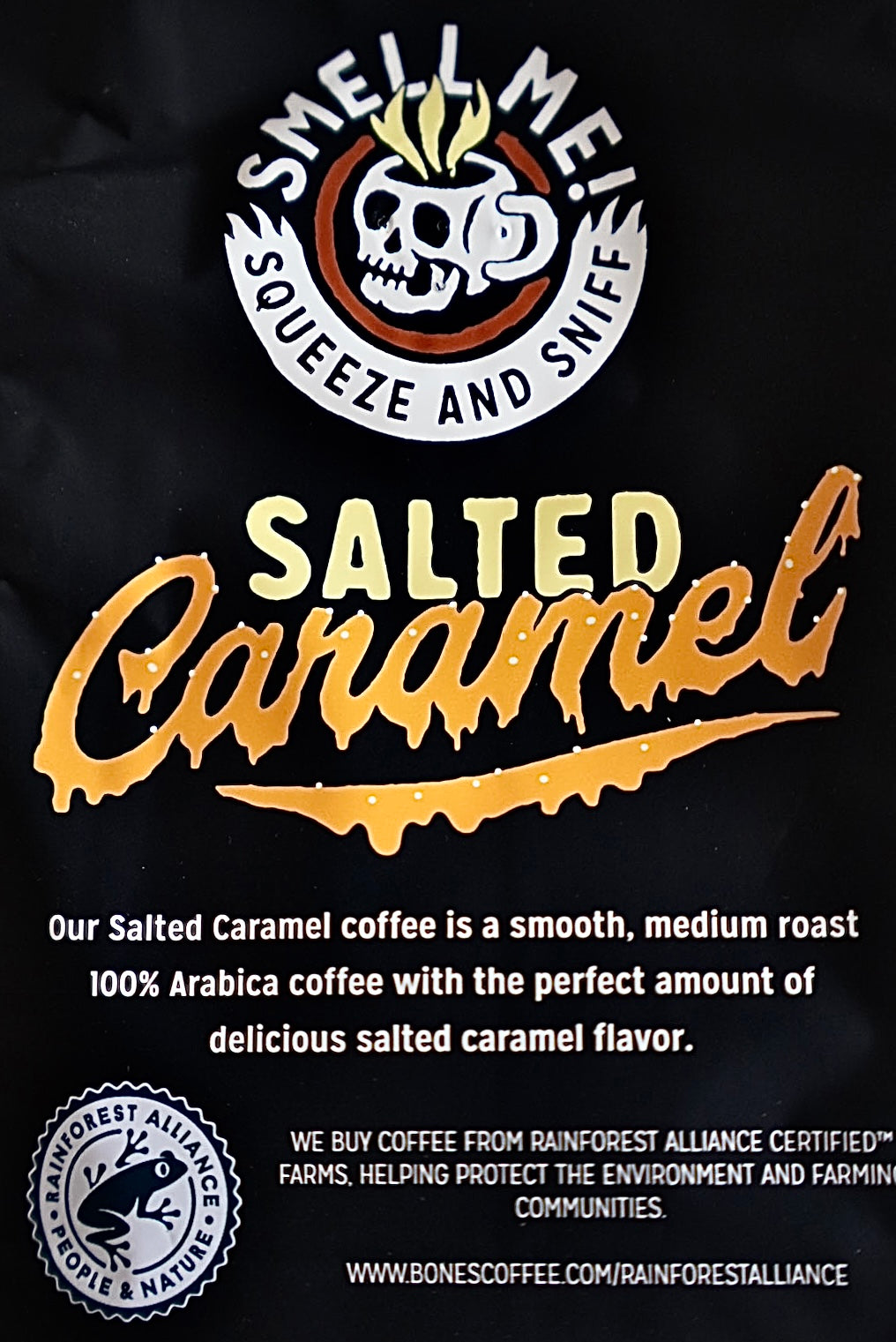 Salted Caramel Flavored Medium Roast Ground Coffee by Bones Coffee