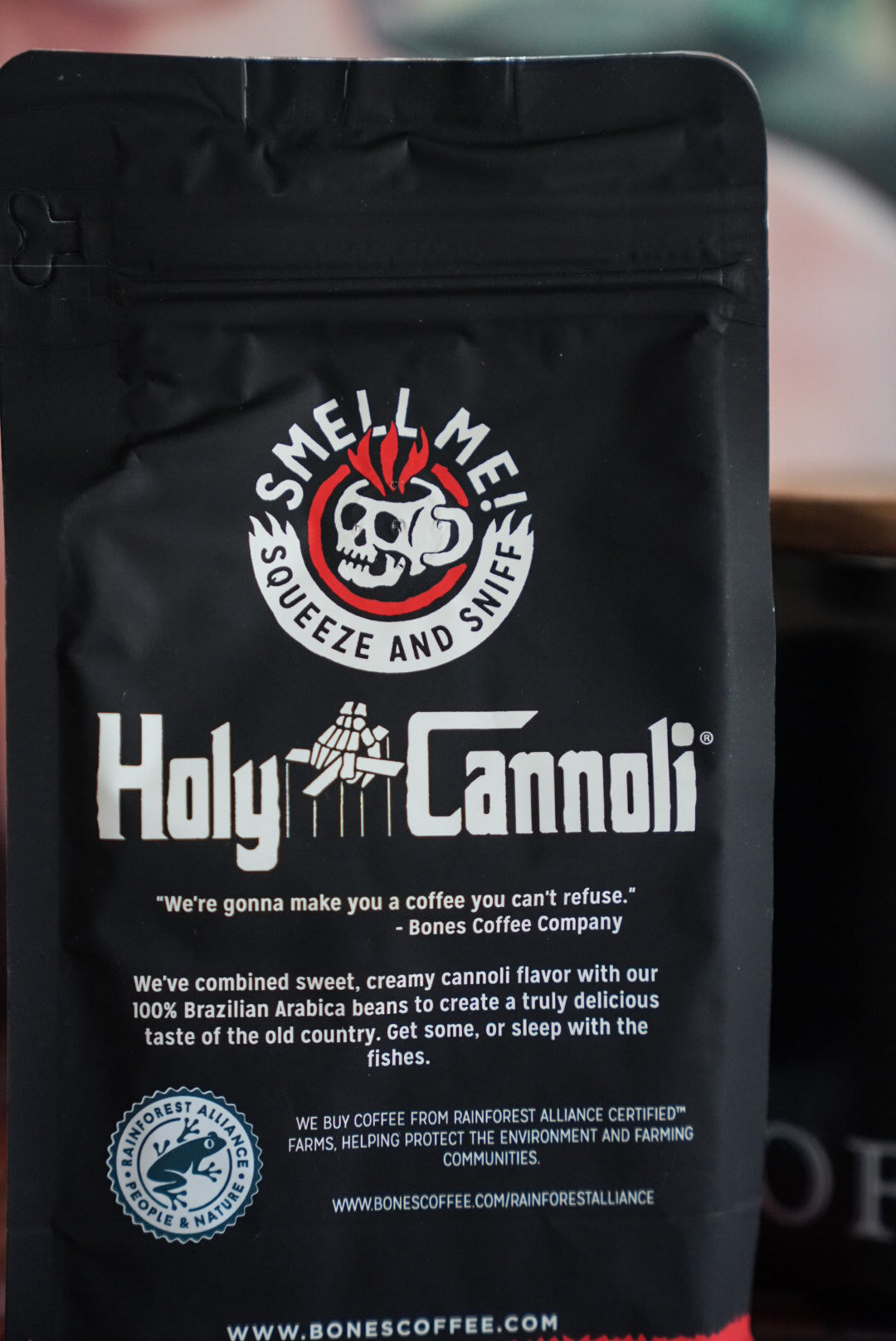 Bestseller! Holy Cannoli Flavored Medium Roast Ground Coffee by Bones Coffee