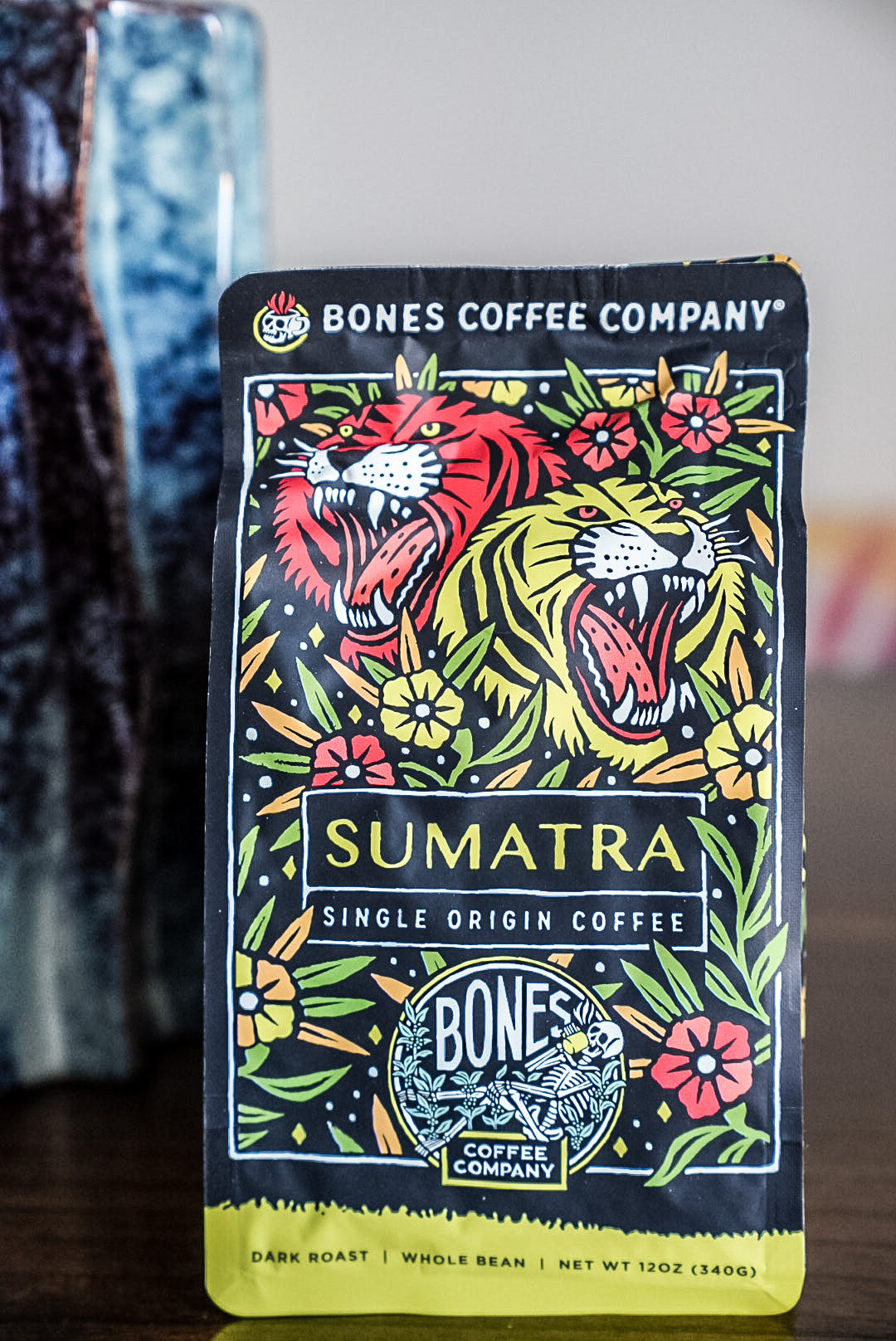 Sumatra Single Origin Dark Roast Whole Bean Coffee by Bones Coffee