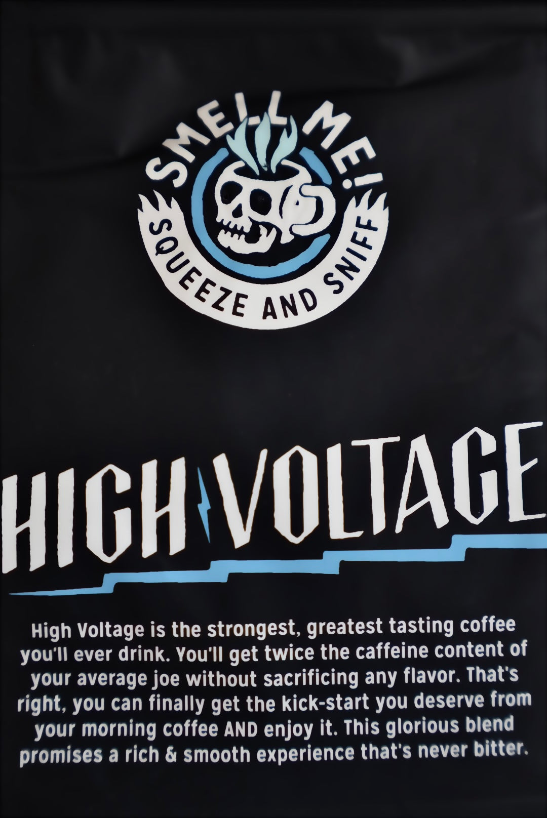 High Voltage Ultra Caffeinated Ground Coffee Blend by Bones Coffee