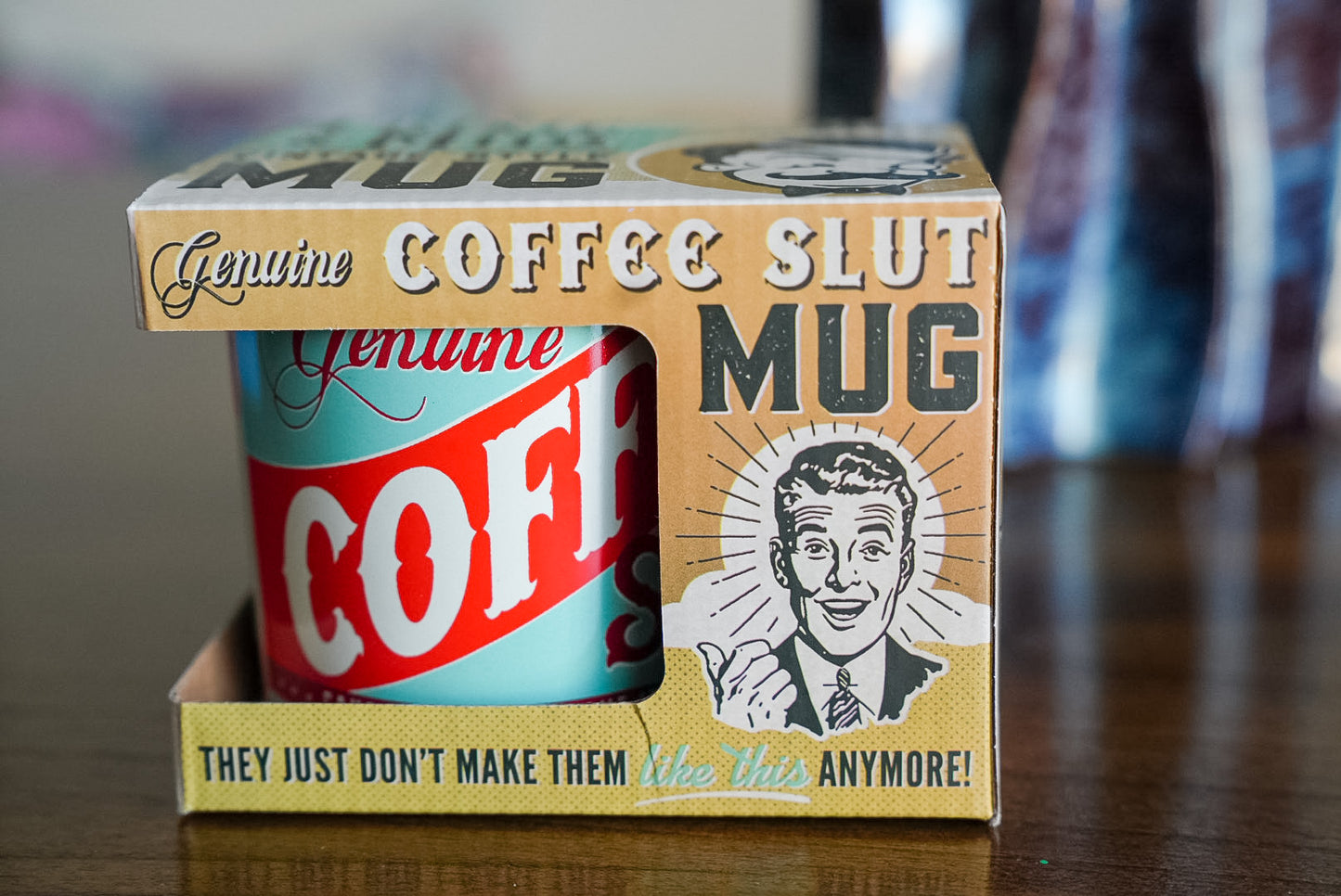 Retro Coffee Slut Mug in Gift Box